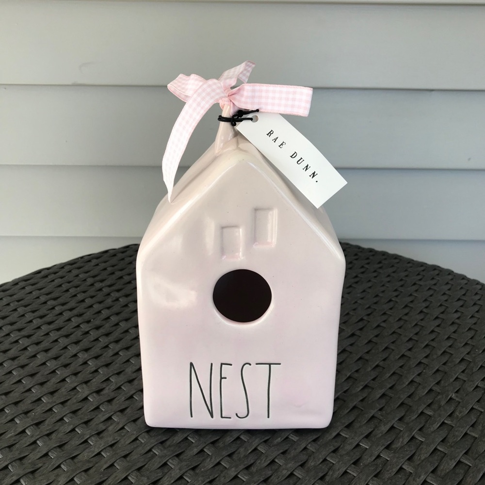 Rae Dunn “Nest” Pink birdhouse